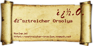 Ösztreicher Orsolya névjegykártya