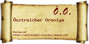 Ösztreicher Orsolya névjegykártya