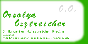 orsolya osztreicher business card